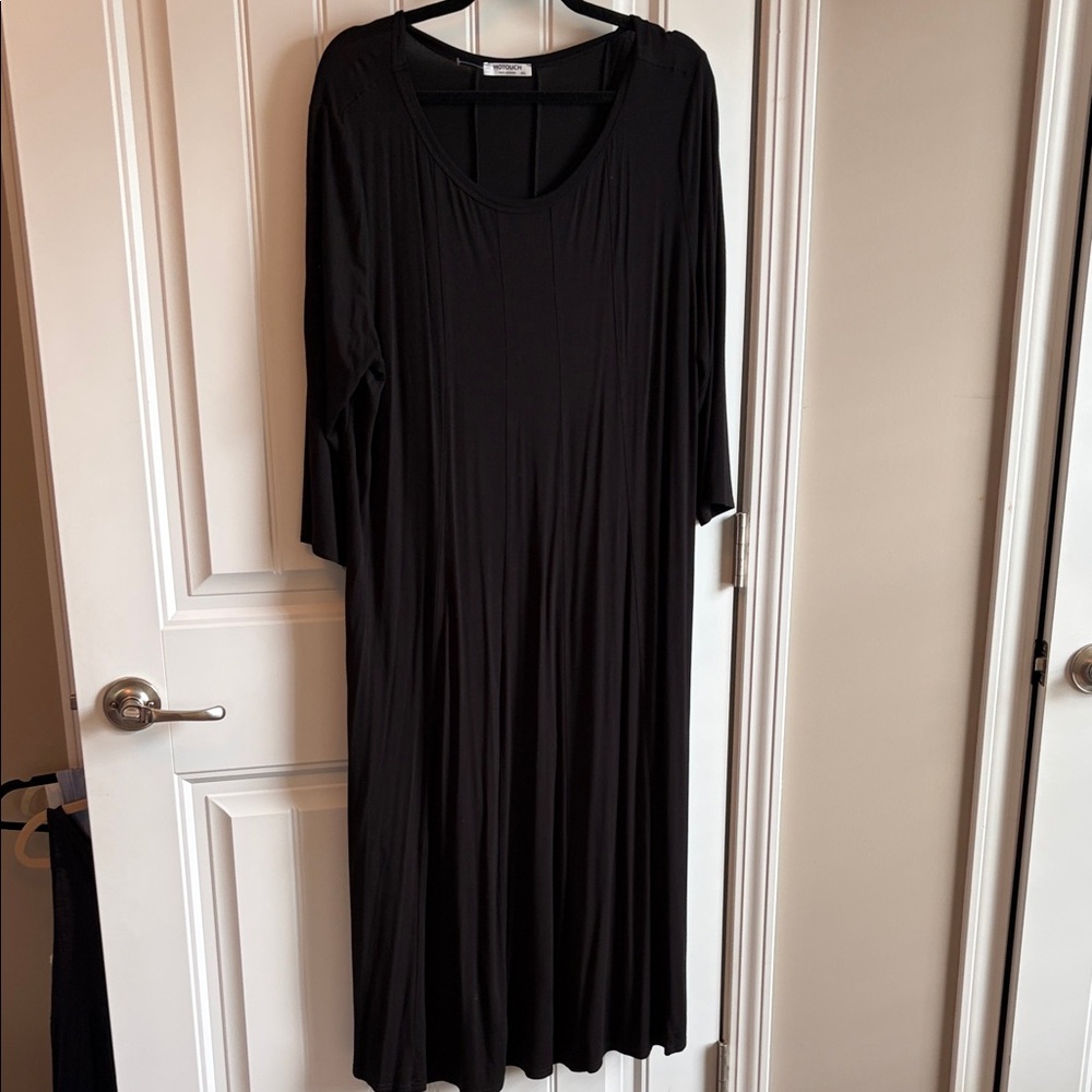 Chic Black Long Sleeve Knit Dress